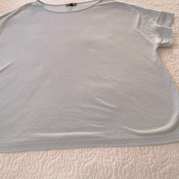 The Limited Linen Blend Boatneck Oversized Light Blue Dolman Sleeve Size Medium - Picture 7 of 9